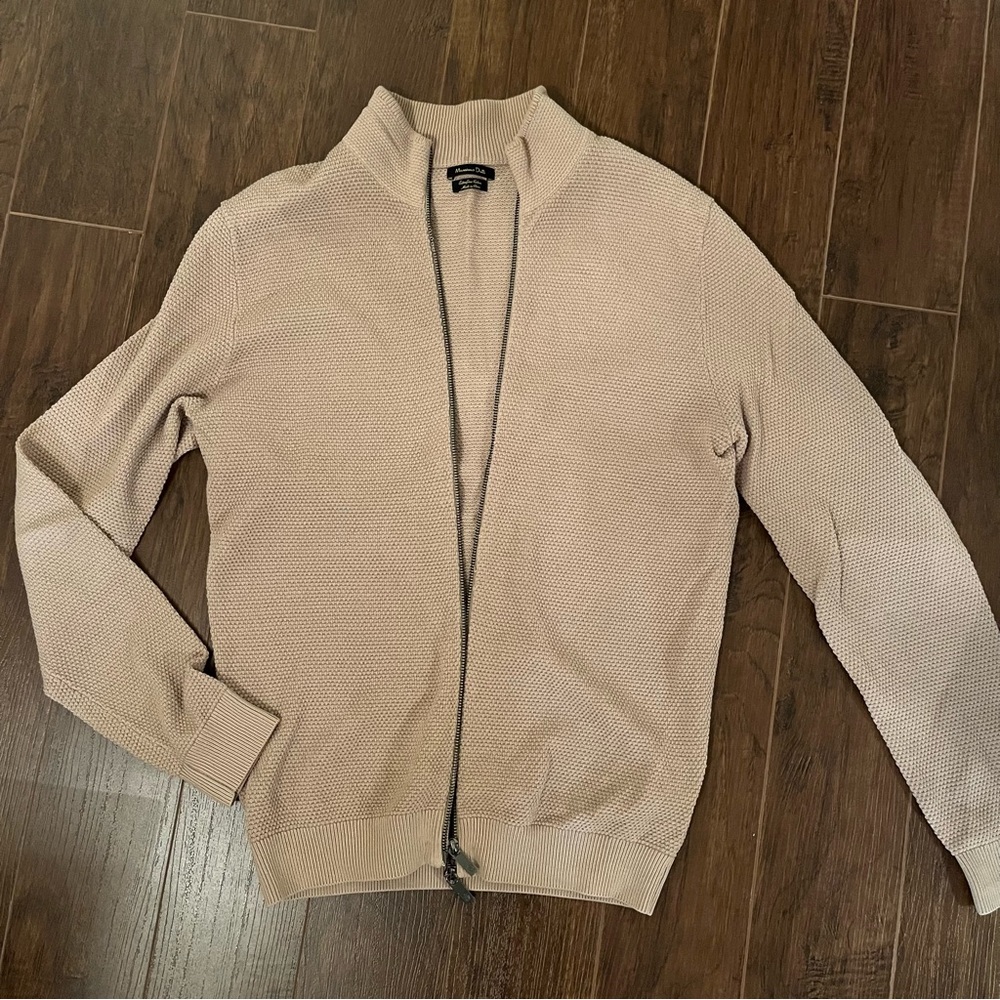 Massimo dutti lightweight knit zip up